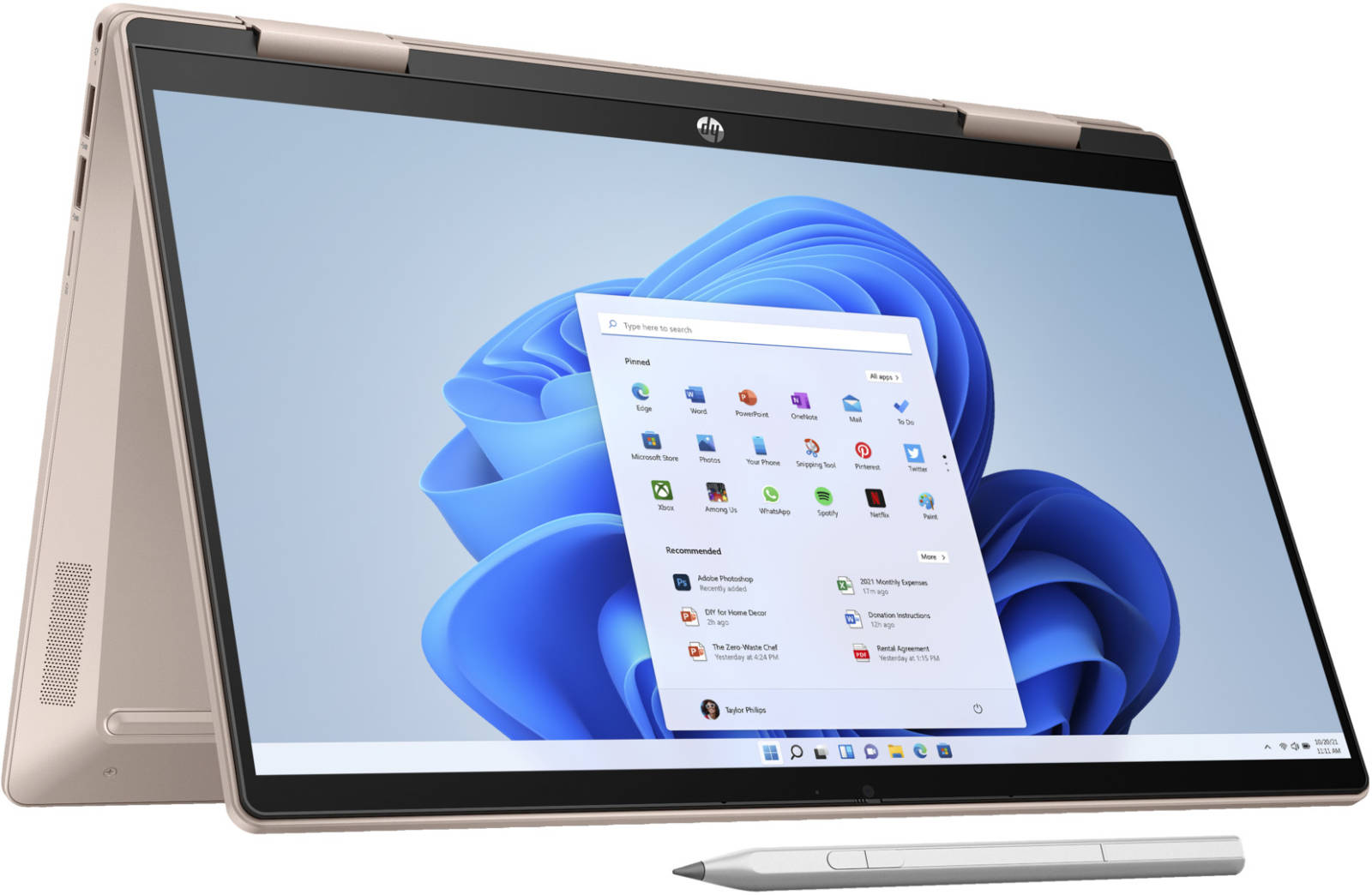 Hp Pavilion X360  Core I7-1355u 16gb 1tb Ssd 14" *Touch* Fhd Intel Iris (1920x1080)/*Silver  & Gold*/*Pen*/*Backlit English Kb* Win 11h - 742j3av-3