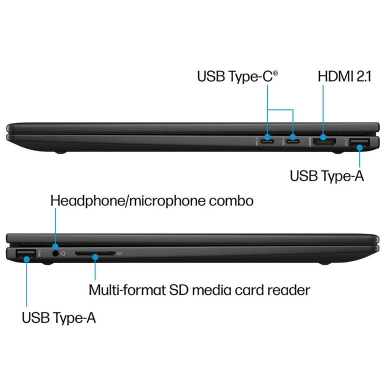 Hp Envy X360 15  Ryzen 5 7530u 8gb 256 Ssd 15.6"  *Touch* Fhd (1920x1080) / Pen/ Nightfall Black/ Backlit English Keyboard Win11h - 15-Fh0013