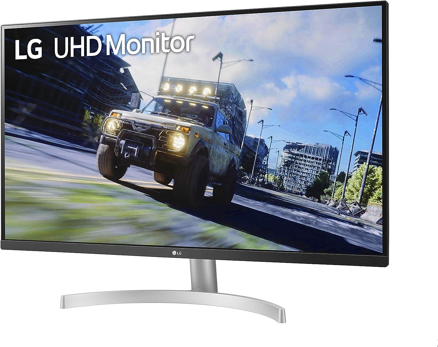 Lg 32un500-W 32 Inch Uhd (3840 X 2160) Va Display With Amd Freesync, Dci-P3 90% Color Gamut, Hdr10 Compatibility, And 3-Side Virtually Borderless Design, Silve/White