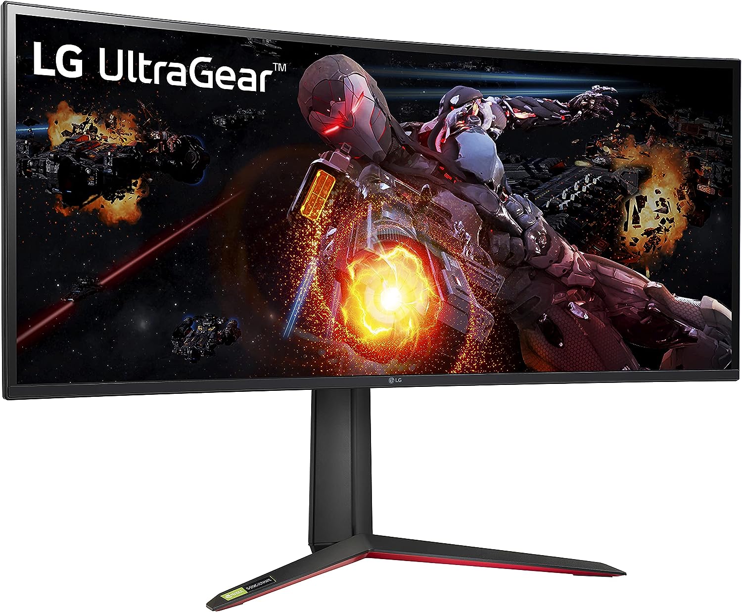 Lg 34gp950g-B 34 Inch Ultragear Qhd (3440 X 1440) Nano Ips Curved Gaming Monitor With 1ms Response Time And 144hz Refresh Rate And Nvidia G-Sync Ultimate With Tilt/Height Adjustable Stand - Black