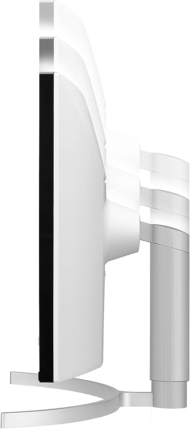 Lg 38wn95c-W Monitor 38" 21:9 Curved Ultrawide Qhd+ (3840 X 1600) Nanio Ips Display, Thunderbolt 3, 1ms Response Time, 144hz Refresh Rate, Nvidia G-Sync, Amd Freesync -White/Silver