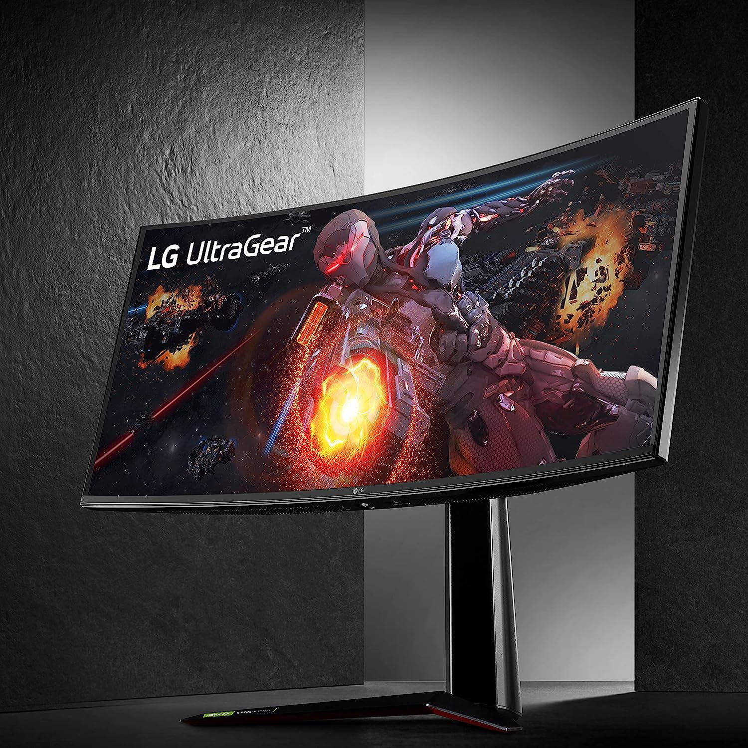 Lg 34gp950g-B 34 Inch Ultragear Qhd (3440 X 1440) Nano Ips Curved Gaming Monitor With 1ms Response Time And 144hz Refresh Rate And Nvidia G-Sync Ultimate With Tilt/Height Adjustable Stand - Black