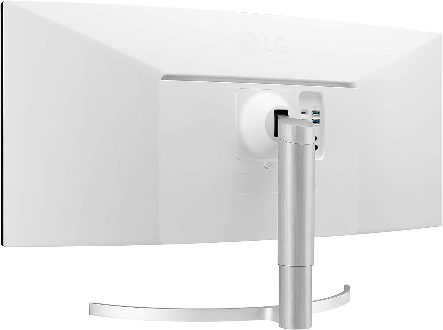 Lg 38wn95c-W Monitor 38" 21:9 Curved Ultrawide Qhd+ (3840 X 1600) Nanio Ips Display, Thunderbolt 3, 1ms Response Time, 144hz Refresh Rate, Nvidia G-Sync, Amd Freesync -White/Silver