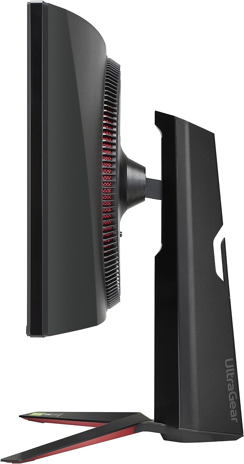 Lg 34gp950g-B 34 Inch Ultragear Qhd (3440 X 1440) Nano Ips Curved Gaming Monitor With 1ms Response Time And 144hz Refresh Rate And Nvidia G-Sync Ultimate With Tilt/Height Adjustable Stand - Black