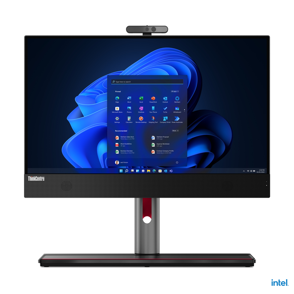 Lenovo Thinkcentre M70a Gen 3 All-In-One Core™ I5-12400 256gb Ssd 8gb 21.5" (1920x1080) Touchscreen Dvd-Rw Win11 Pro Black Keyboard Mouse French 3-Year Warranty