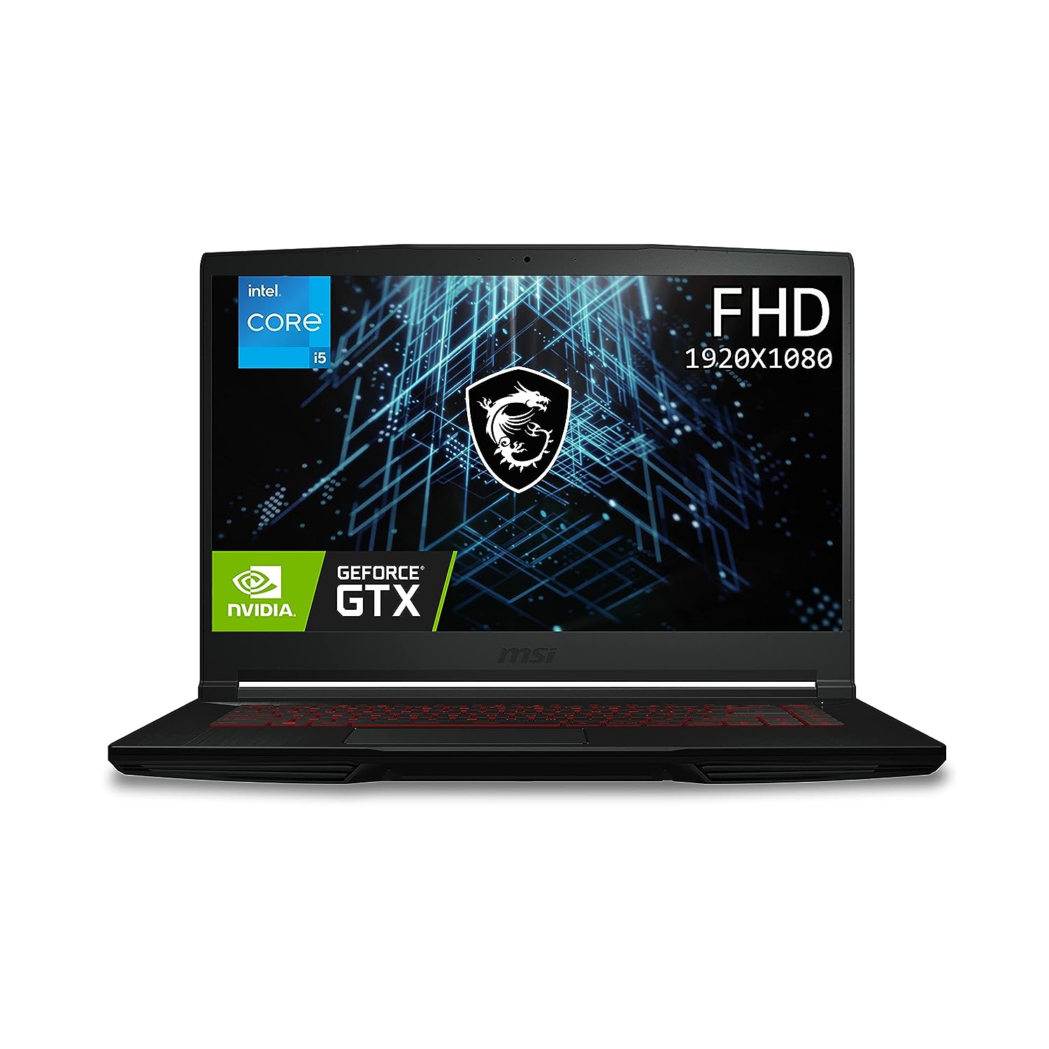 MSI GF63 THIN 11UCX -1466XRO Core-I5-11260H 16GB 512GB SSD 15.6" 144Hz 4GB RTX2050 DOS 15.6" FHD ENG BLACK , 9S7-16R612-1466