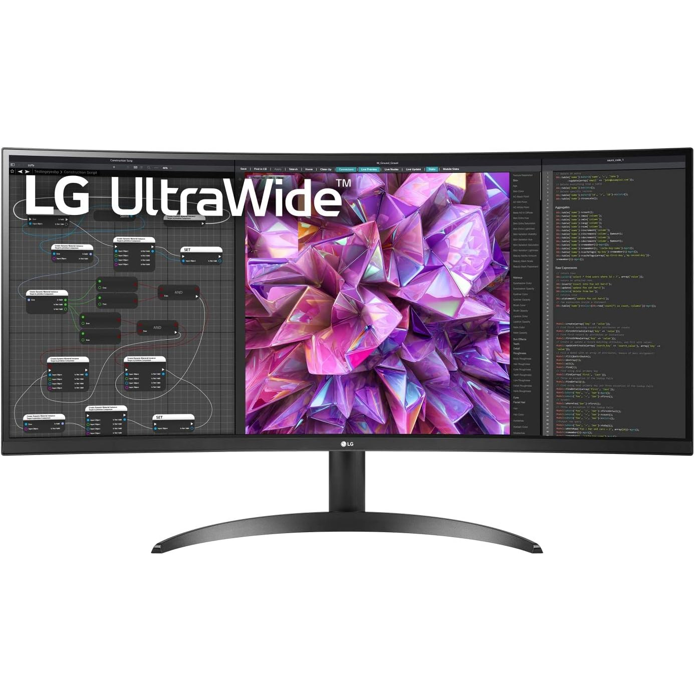 LG 34WQ60C-B.AUS 34" Curved UltraWide™ QHD IPS HDR 10 Monitor with Dual Controller & OnScreen Control, Black