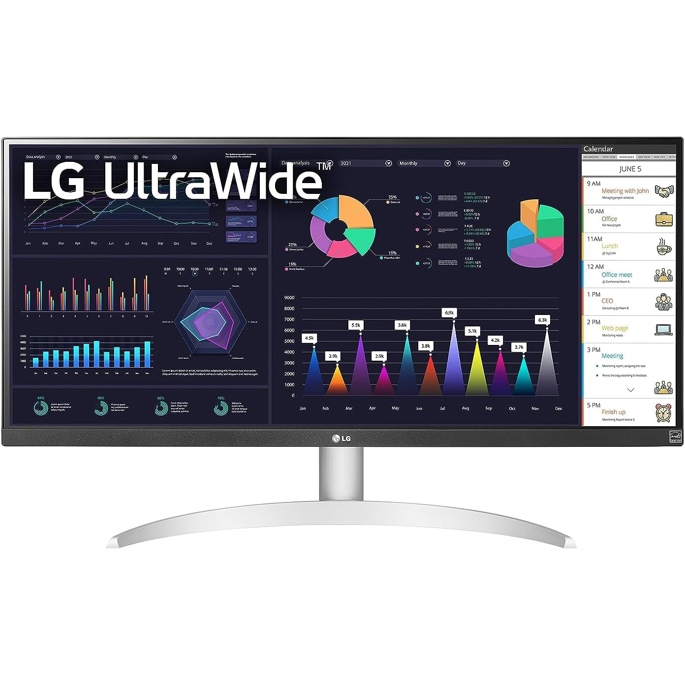 LG 29-inch 29WQ600 UltraWide Monitor | 21:9, FHD(2560 x 1080P), IPS, sRGB 99%, HDR10 | AMD FreeSync™, 1ms MBR, 100Hz Refresh Rate | 2 x 7W Speakers with MaxxAudio
