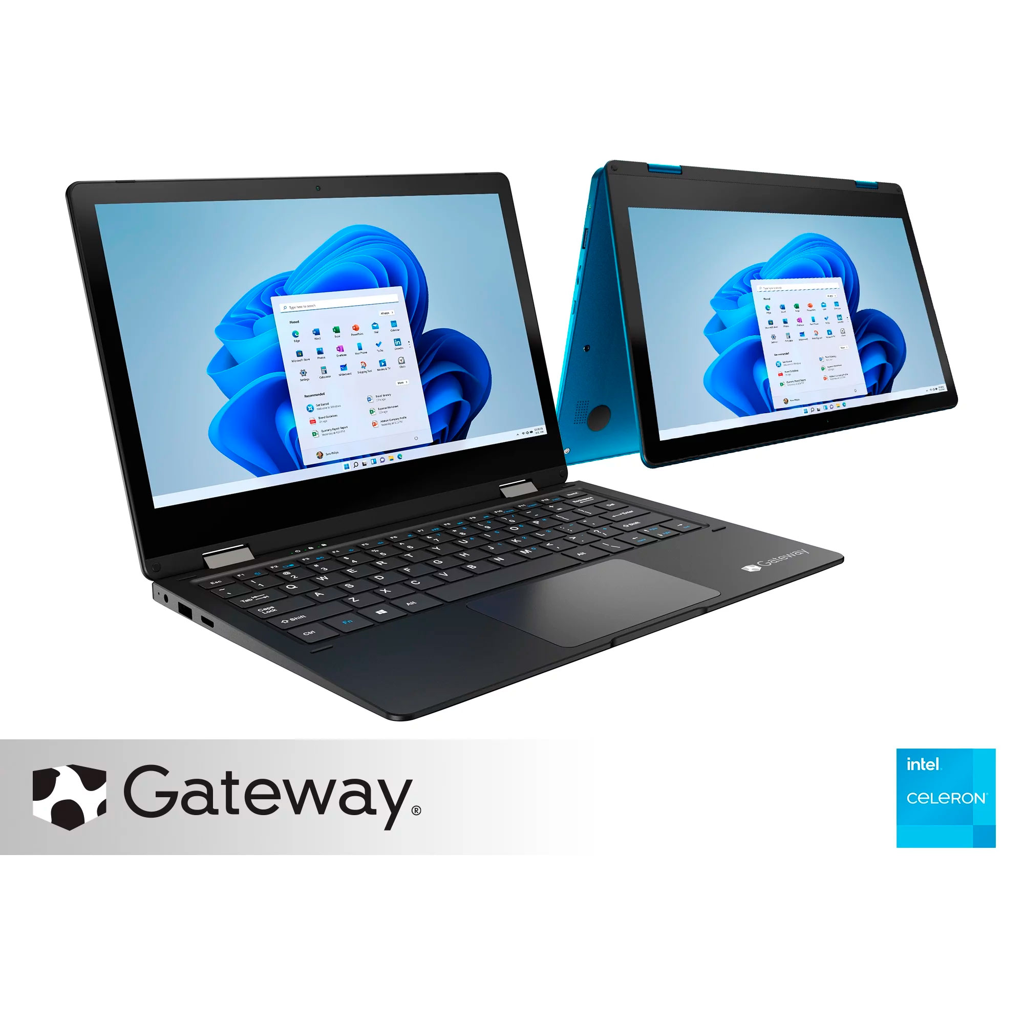 Gateway GWTC116 2-IN-1 Celeron® N4020 64GB eMMC 4GB 11.6" (1366x768) TOUCHSCREEN WIN10 S BLUE